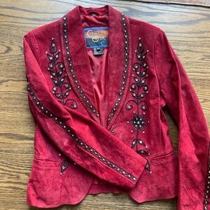 Women’s suede real leathered western jacket